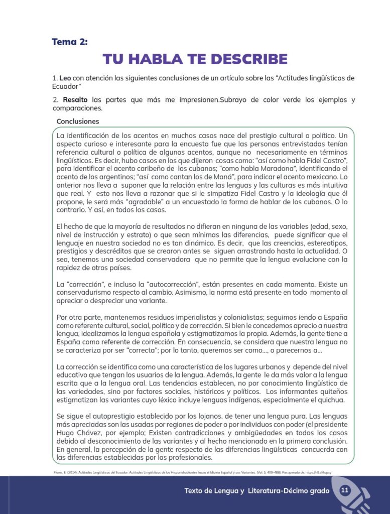 Lengua y Literatura - Educación General Básica - Subnivel Su - Página 12 - Contenido informativo Resumido