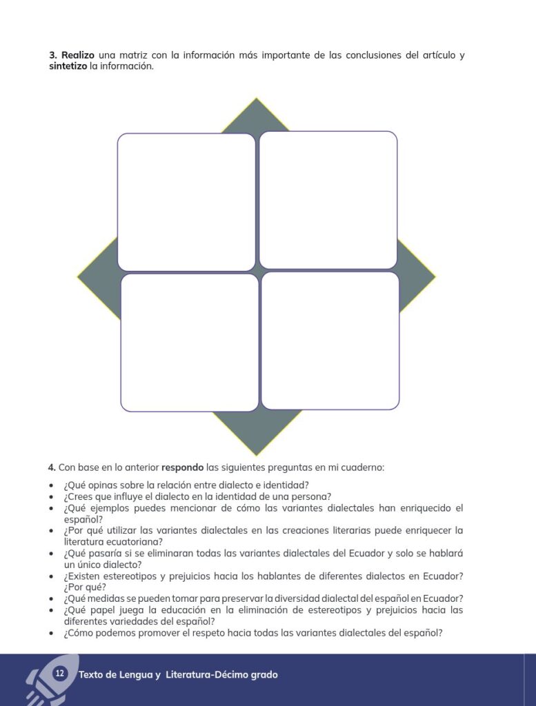 Lengua y Literatura - Educación General Básica - Subnivel Su - Página 13 - Ejercicios Resuelto