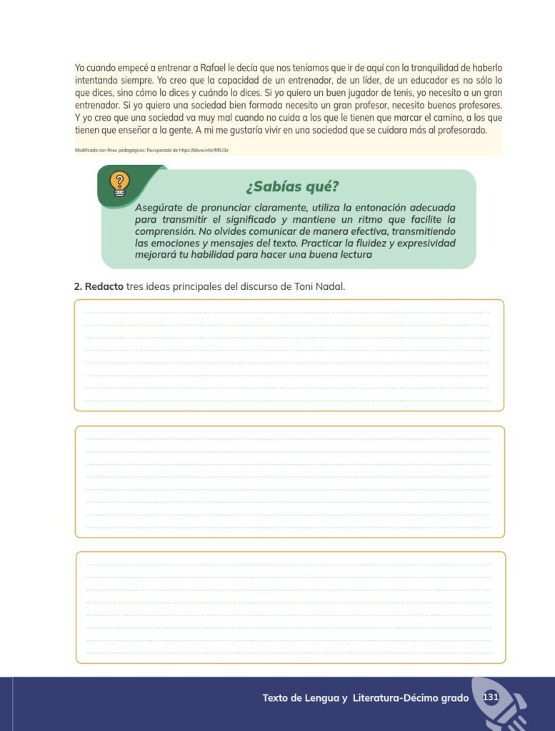 Lengua y Literatura - Educación General Básica - Subnivel Su - Página 132 - Ejercicios Resuelto