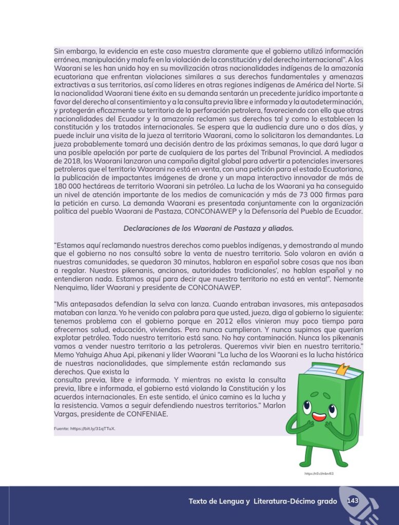 Lengua y Literatura - Educación General Básica - Subnivel Su - Página 144 - Contenido informativo Resumido