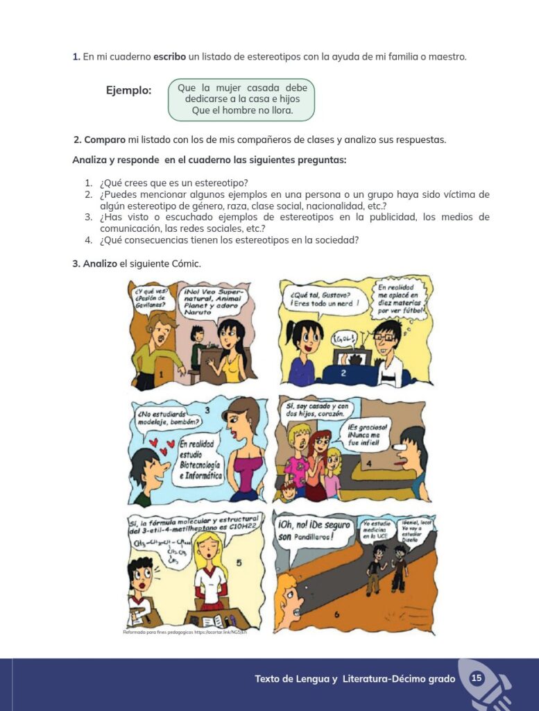 Lengua y Literatura - Educación General Básica - Subnivel Su - Página 16 - Ejercicios Resuelto