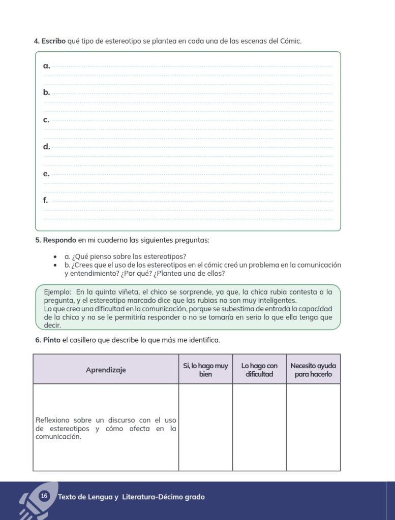 Lengua y Literatura - Educación General Básica - Subnivel Su - Página 17 - Ejercicios Resuelto