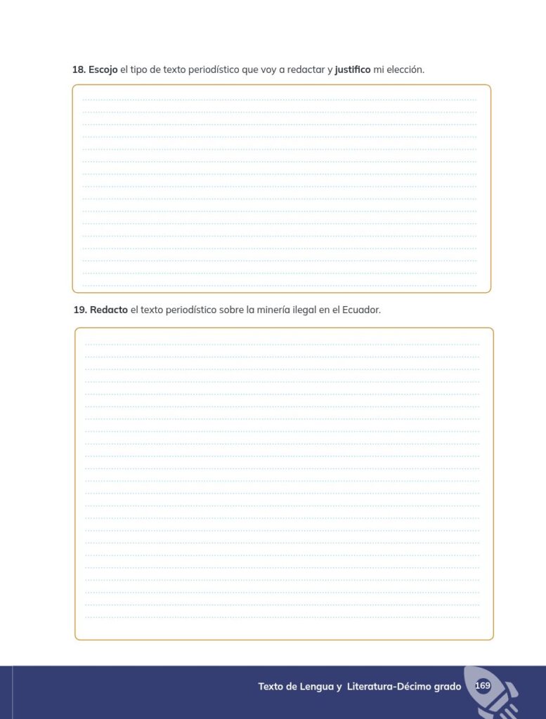 Lengua y Literatura - Educación General Básica - Subnivel Su - Página 170 - Ejercicios Resuelto