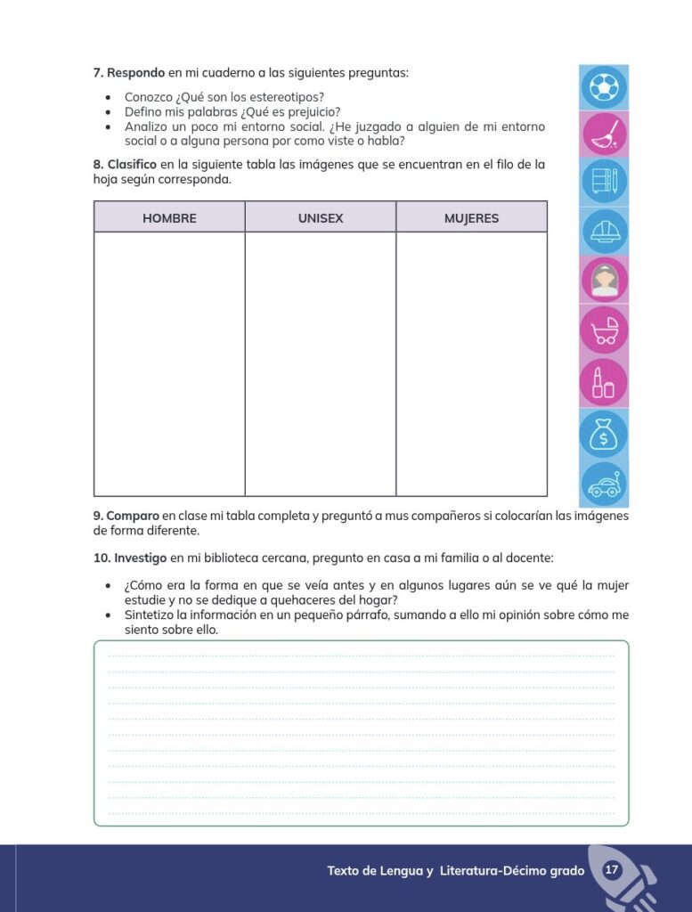 Lengua y Literatura - Educación General Básica - Subnivel Su - Página 18 - Ejercicios Resuelto