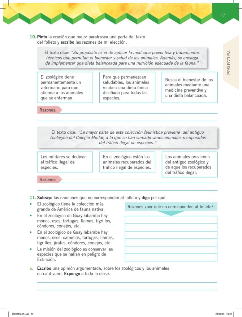Lengua y Literatura - Educación General Básica - Subnivel Me - Página 18 - Ejercicios Resuelto