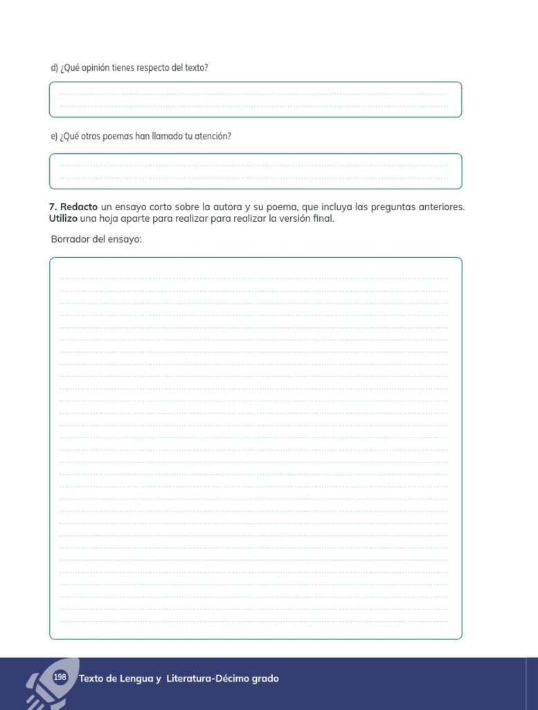 Lengua y Literatura - Educación General Básica - Subnivel Su - Página 199 - Ejercicios Resuelto