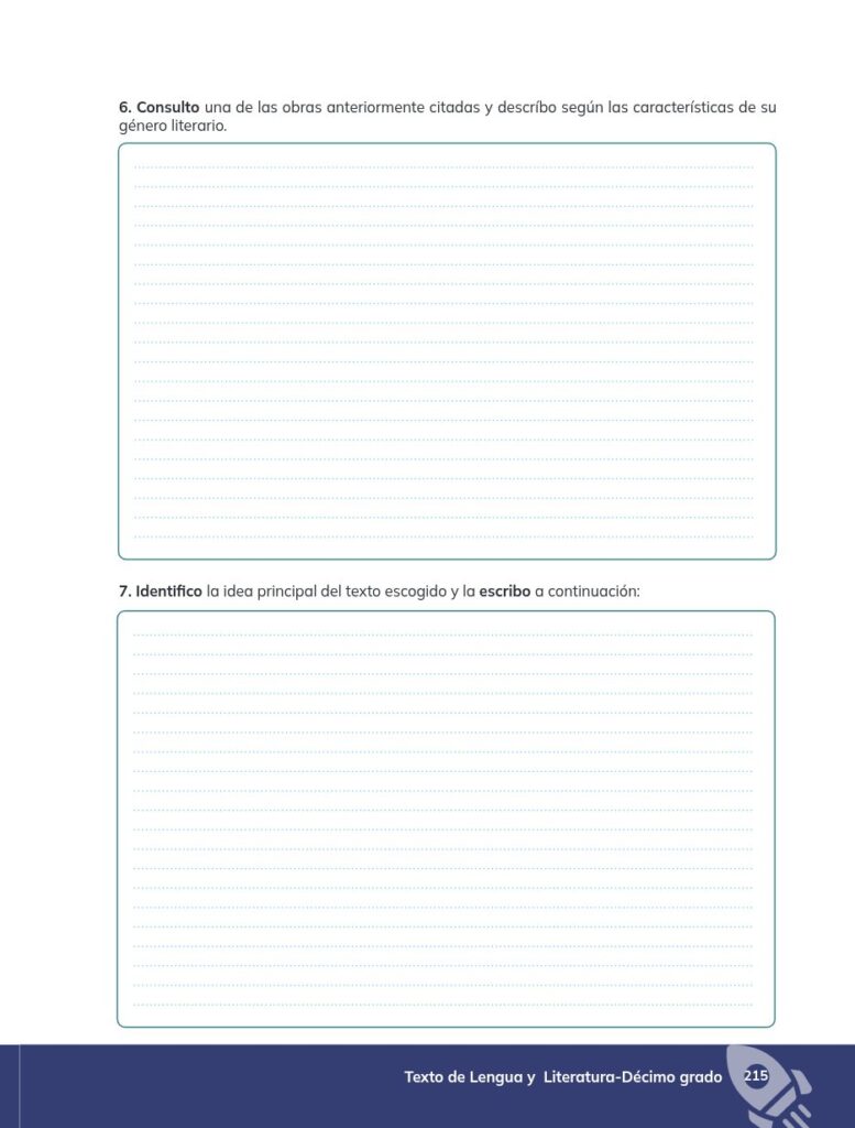 Lengua y Literatura - Educación General Básica - Subnivel Su - Página 216 - Contenido informativo Resumido