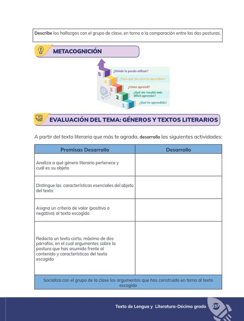 Lengua y Literatura - Educación General Básica - Subnivel Su - Página 238 - Ejercicios Resuelto