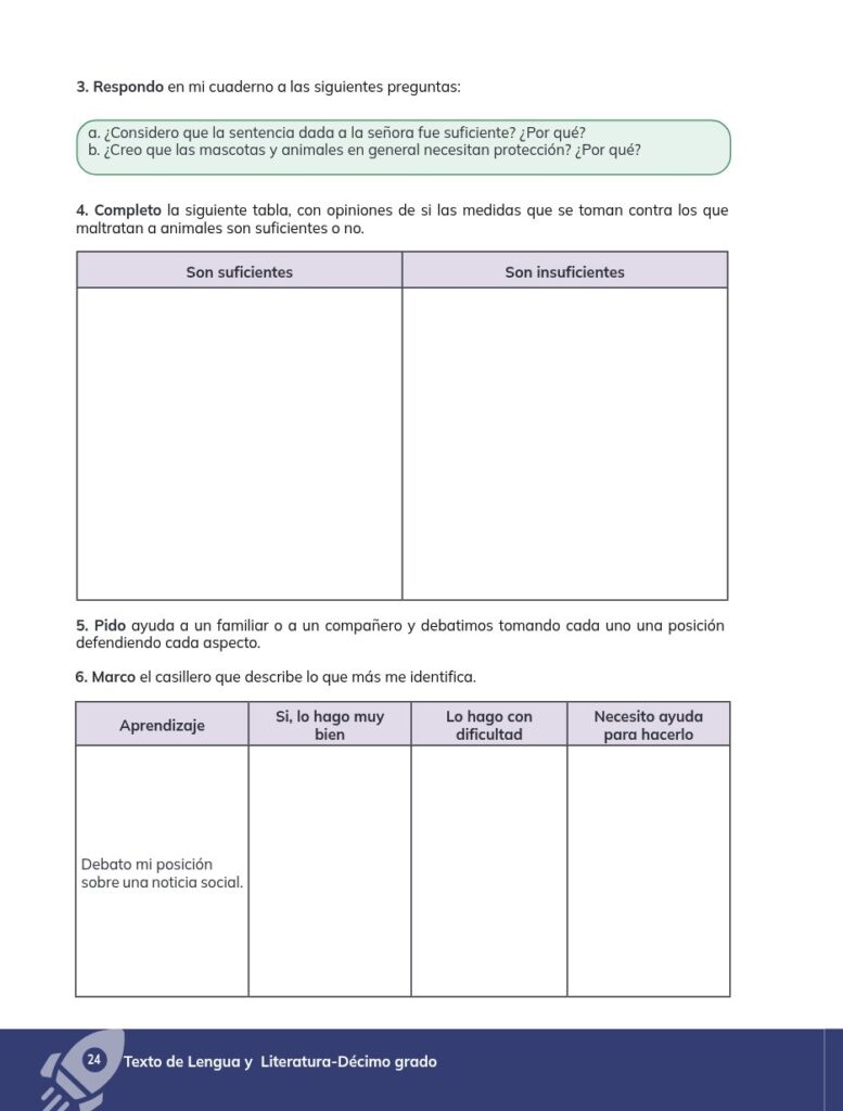 Lengua y Literatura - Educación General Básica - Subnivel Su - Página 25 - Ejercicios Resuelto