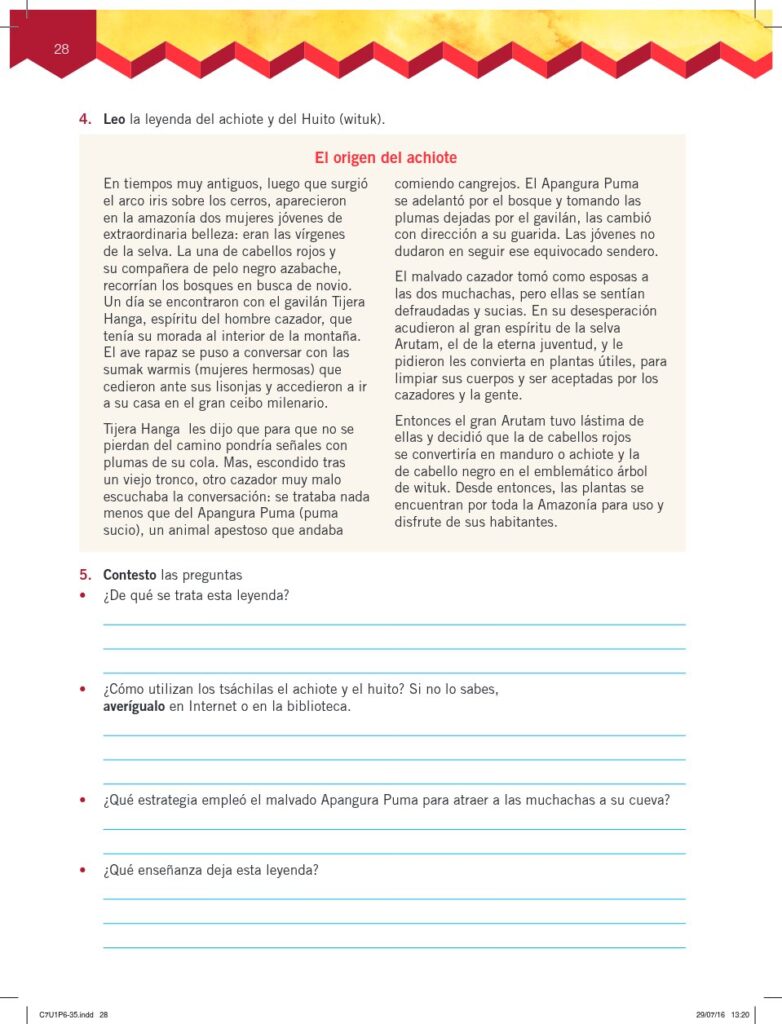 Lengua y Literatura - Educación General Básica - Subnivel Me - Página 29 - Contenido informativo Resumido
