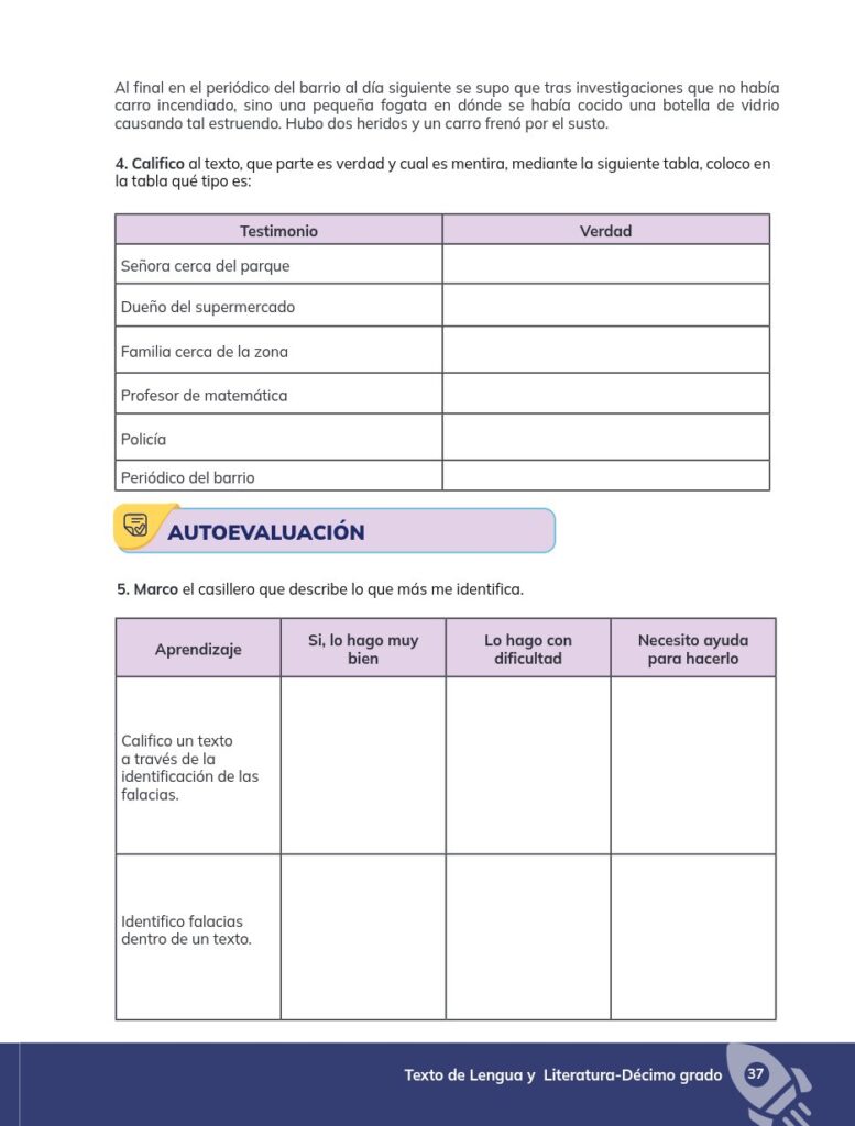 Lengua y Literatura - Educación General Básica - Subnivel Su - Página 38 - Ejercicios Resuelto
