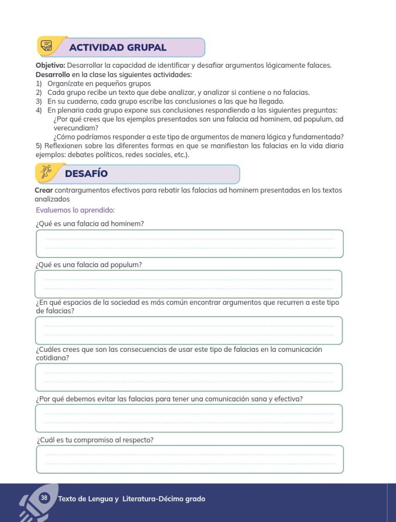 Lengua y Literatura - Educación General Básica - Subnivel Su - Página 39 - Ejercicios Resuelto