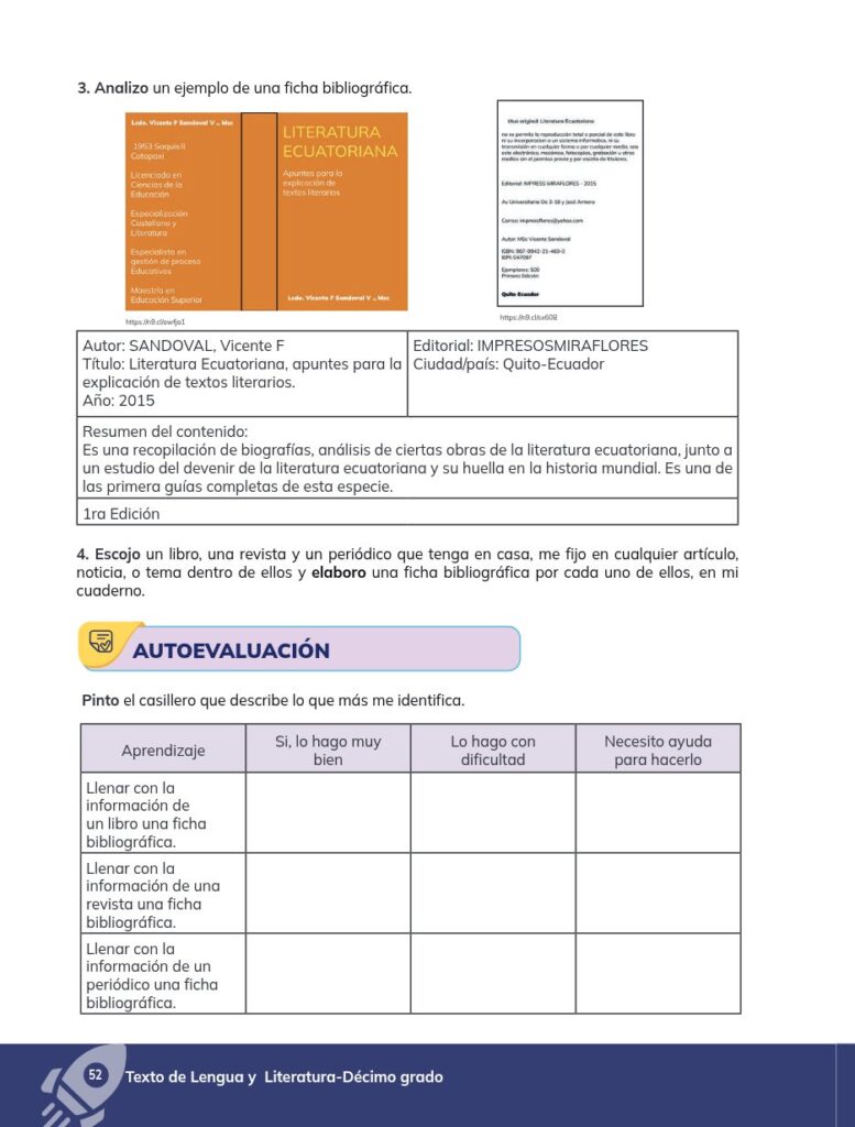 Lengua y Literatura - Educación General Básica - Subnivel Su - Página 53 - Ejercicios Resuelto