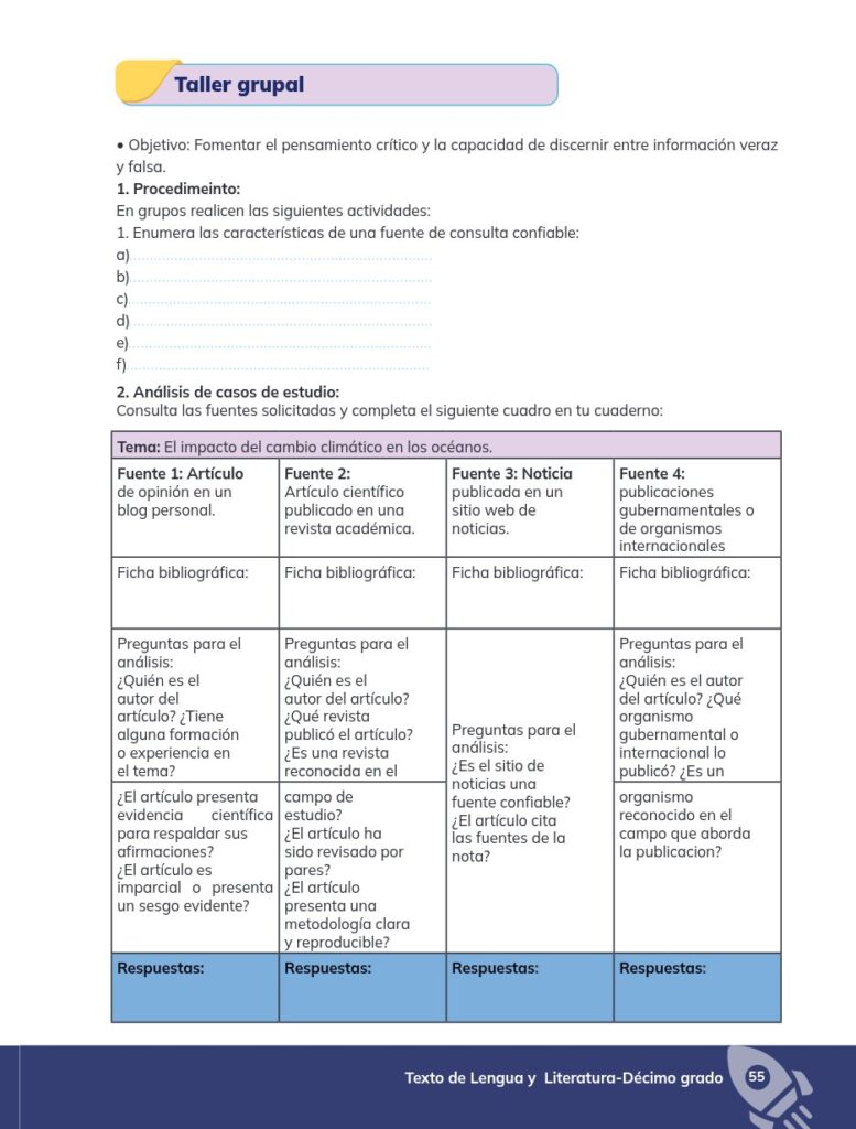 Lengua y Literatura - Educación General Básica - Subnivel Su - Página 56 - Ejercicios Resuelto
