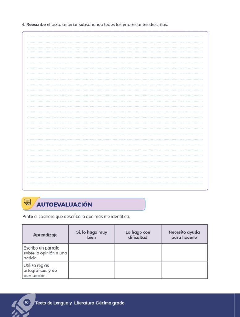 Lengua y Literatura - Educación General Básica - Subnivel Su - Página 61 - Ejercicios Resuelto