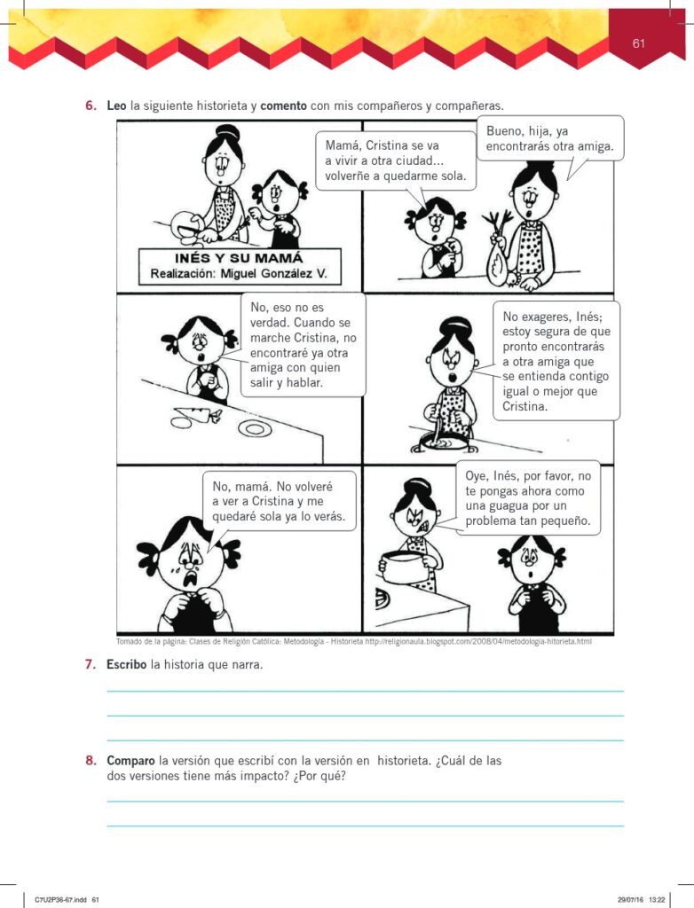 Lengua y Literatura - Educación General Básica - Subnivel Me - Página 62 - Ejercicios Resuelto
