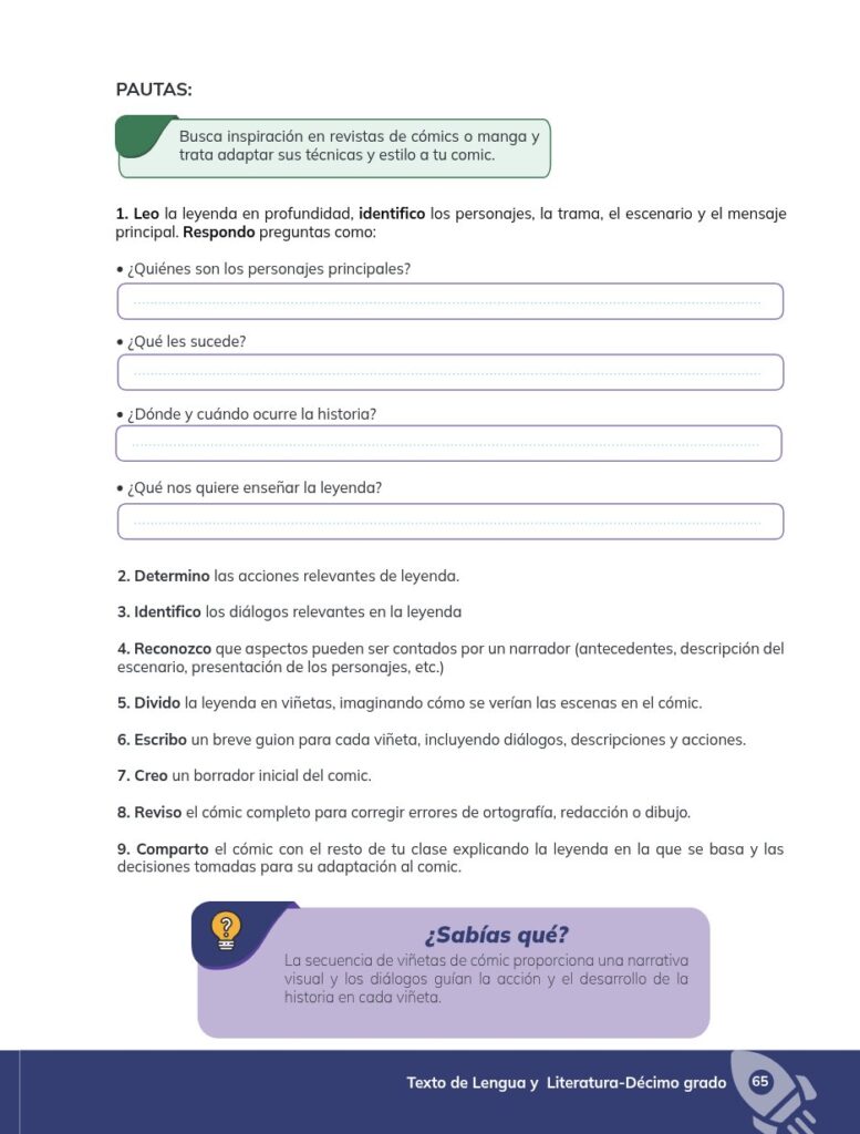 Lengua y Literatura - Educación General Básica - Subnivel Su - Página 66 - Ejercicios Resuelto