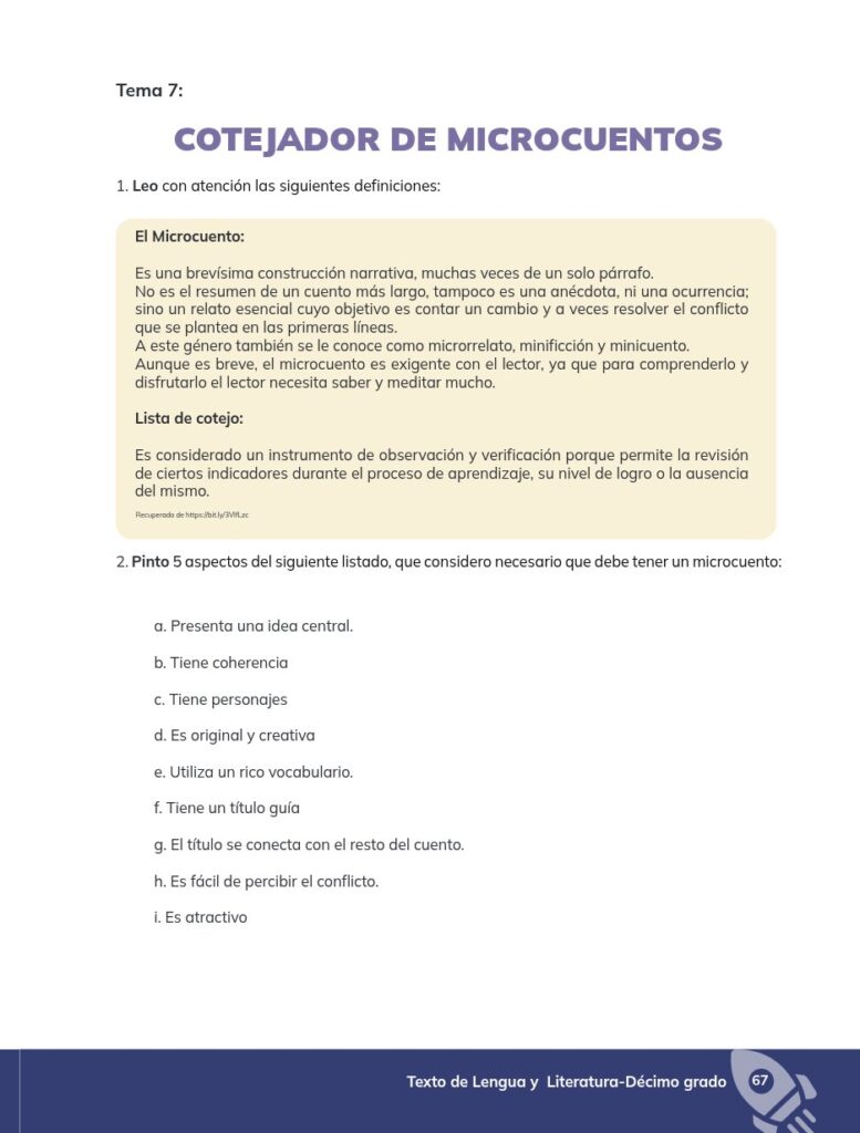 Lengua y Literatura - Educación General Básica - Subnivel Su - Página 68 - Contenido informativo Resuelto