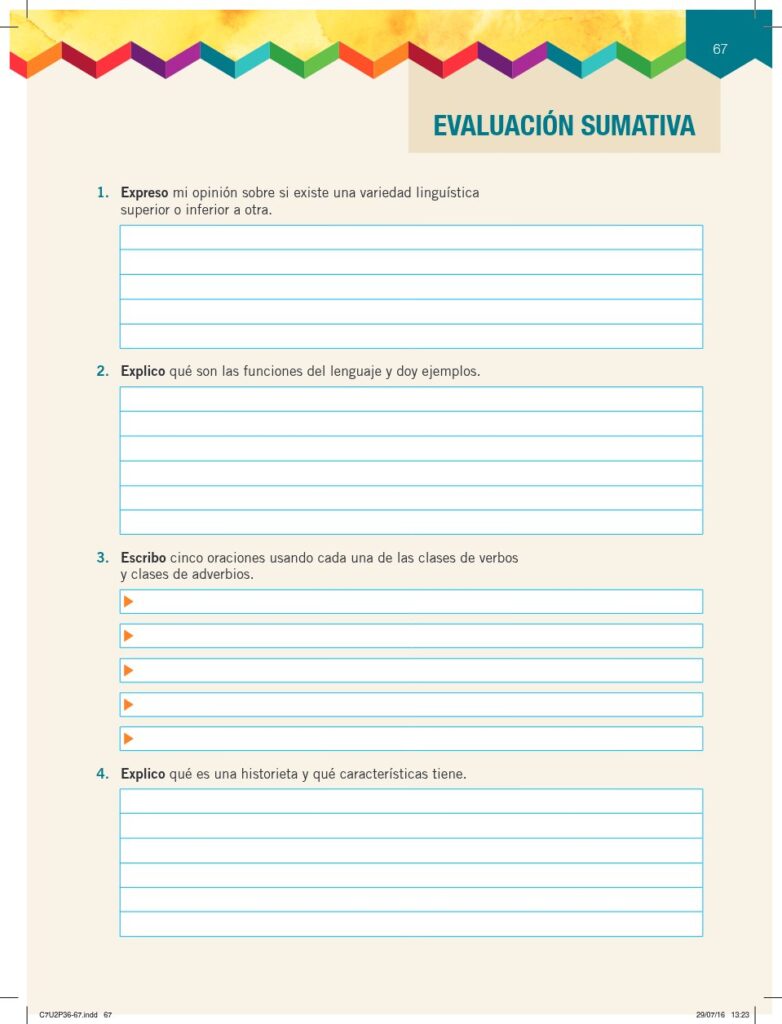 Lengua y Literatura - Educación General Básica - Subnivel Me - Página 68 - Ejercicios Resuelto