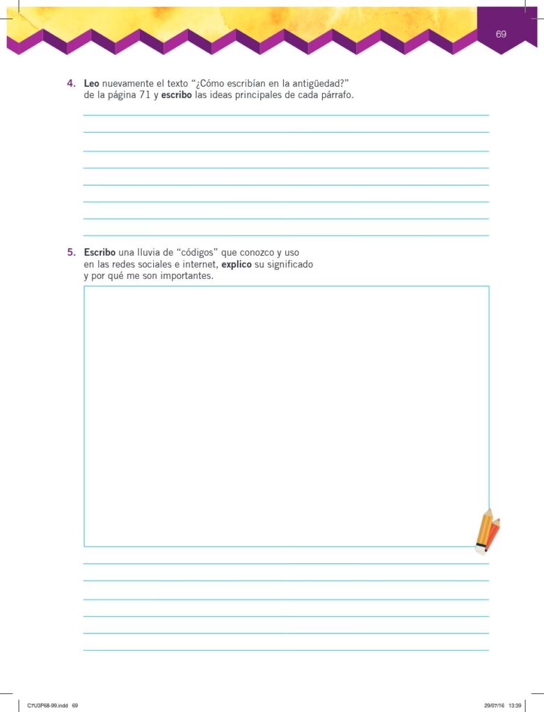 Lengua y Literatura - Educación General Básica - Subnivel Me - Página 70 - Ejercicios Resuelto