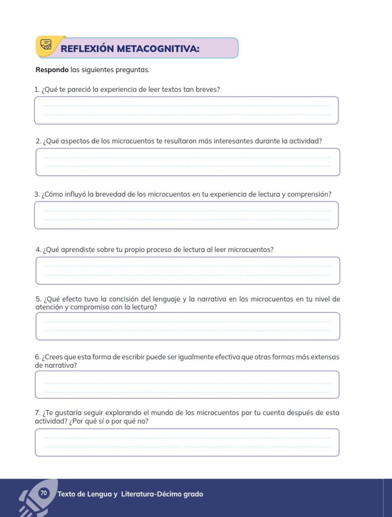 Lengua y Literatura - Educación General Básica - Subnivel Su - Página 71 - Evaluación Resuelto