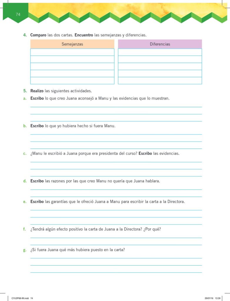 Lengua y Literatura - Educación General Básica - Subnivel Me - Página 75 - Ejercicios Resuelto