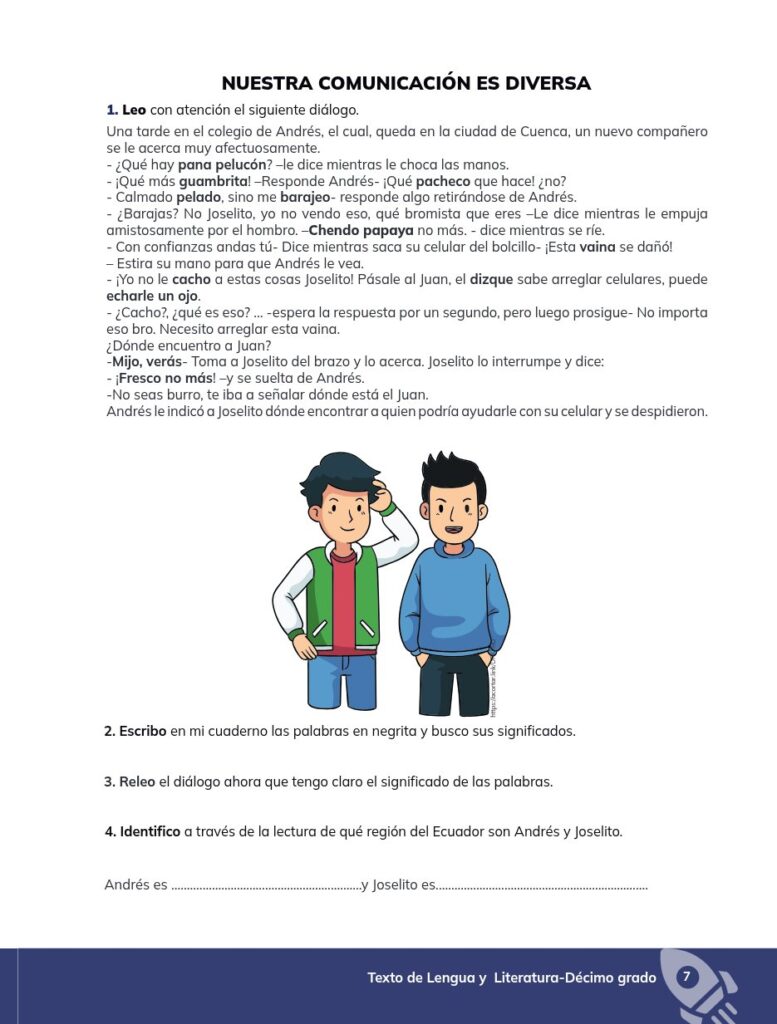 Lengua y Literatura - Educación General Básica - Subnivel Su - Página 8 - Ejercicios Resuelto