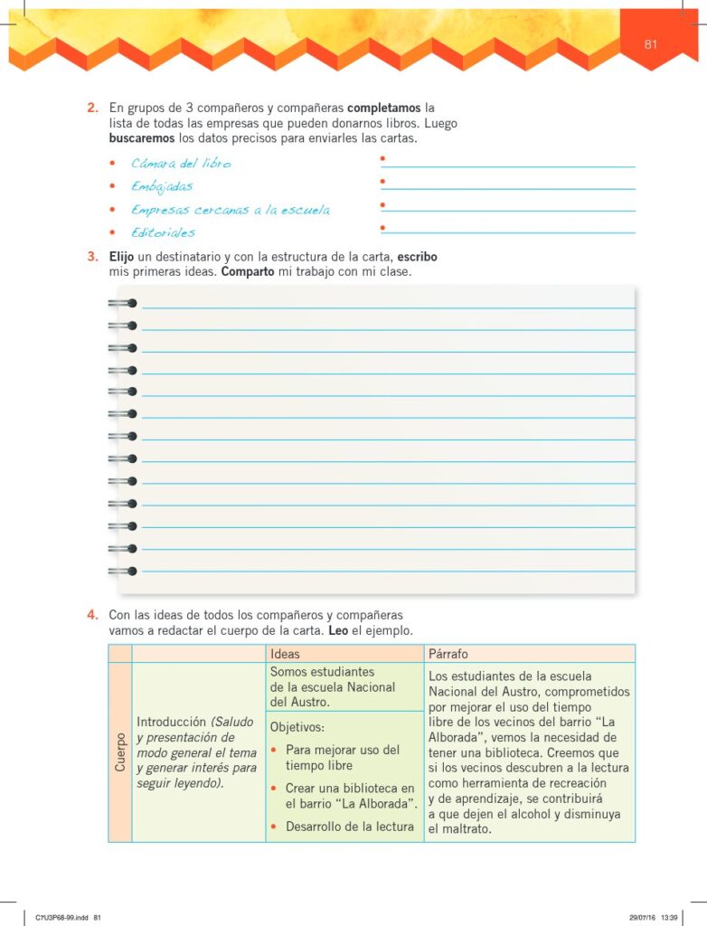 Lengua y Literatura - Educación General Básica - Subnivel Me - Página 82 - Contenido informativo Resumido