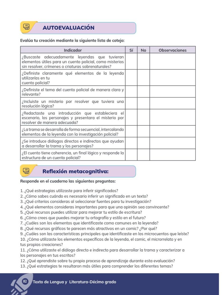 Lengua y Literatura - Educación General Básica - Subnivel Su - Página 83 - Evaluación Resuelto