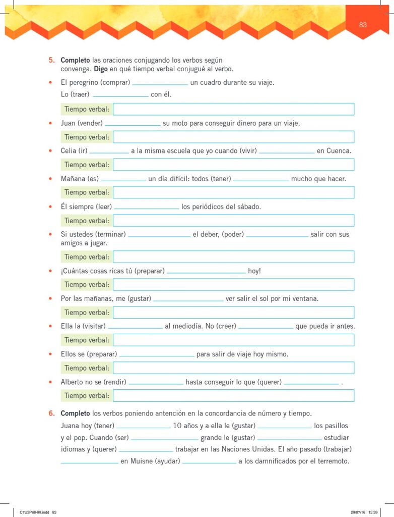 Lengua y Literatura - Educación General Básica - Subnivel Me - Página 84 - Ejercicios Resuelto