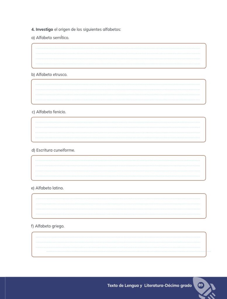 Lengua y Literatura - Educación General Básica - Subnivel Su - Página 90 - Ejercicios Resuelto