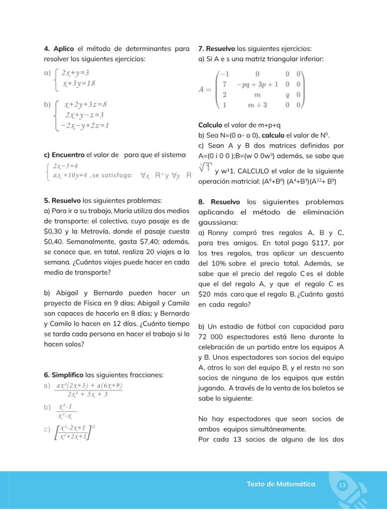 Matemática – Bachillerato General – Primero de Bachillerato - Página 14 - Contenido informativo Resumido