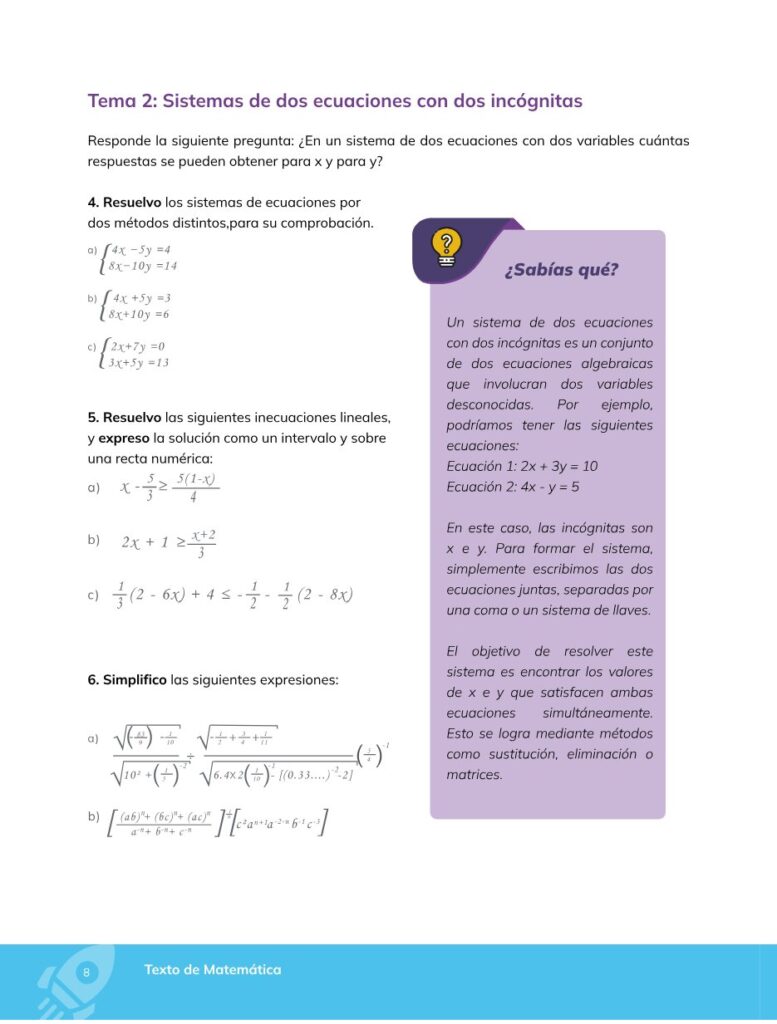 Matemática – Bachillerato General – Primero de Bachillerato - Página 9 - Contenido informativo Resumido