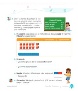 Libro Matemática – Cuaderno de trabajo – 1 – Primaria – Pág 136 – Resuelto pdf