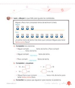 Libro Matemática – Cuaderno de trabajo – 1 – Primaria – Pág 180 – Resuelto pdf