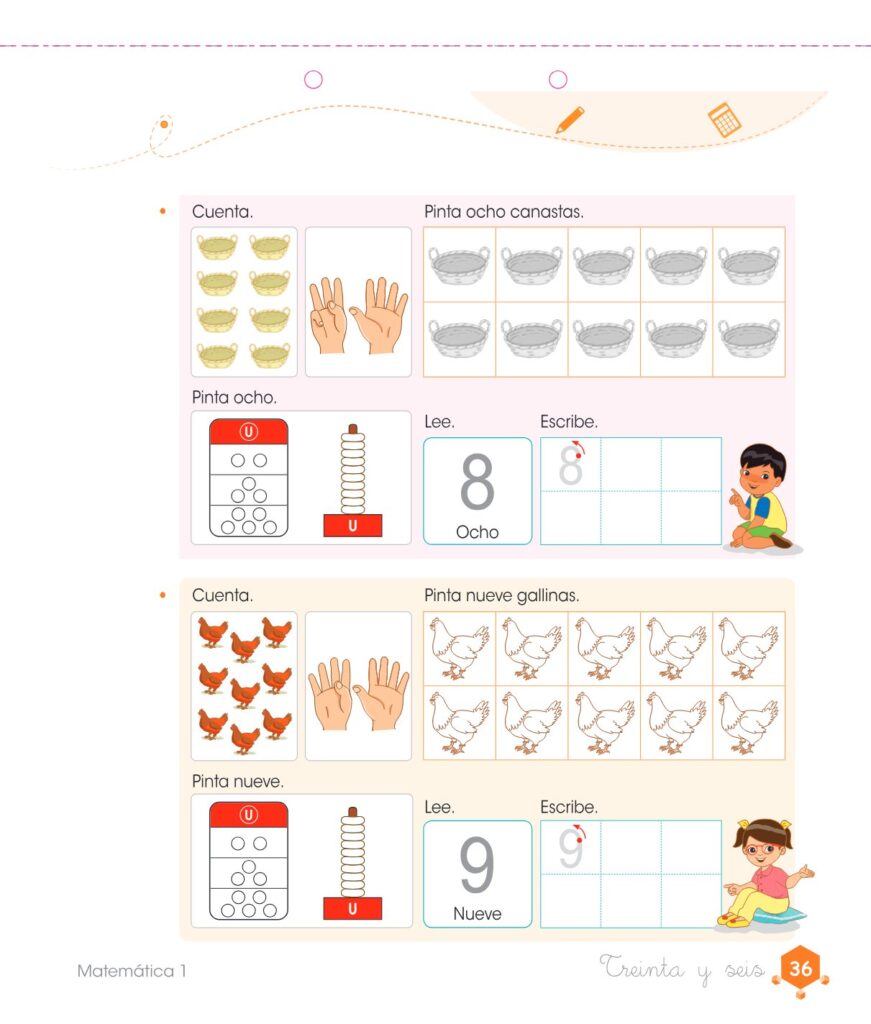 Matemática – Cuaderno de trabajo – 1 – Primaria - Página 38 - Contenido informativo Resumido