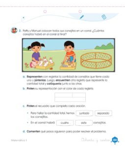 Libro Matemática – Cuaderno de trabajo – 1 – Primaria – Pág 86 – Resuelto pdf