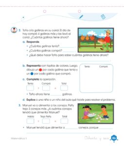 Libro Matemática – Cuaderno de trabajo – 1 – Primaria – Pág 88 – Resuelto pdf