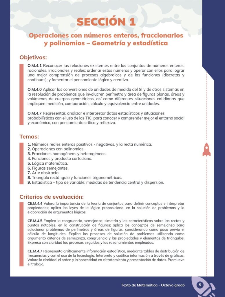 MATEMÁTICA - Educación General Básica - Subnivel Superior - - Página 6 - Contenido informativo Resumido
