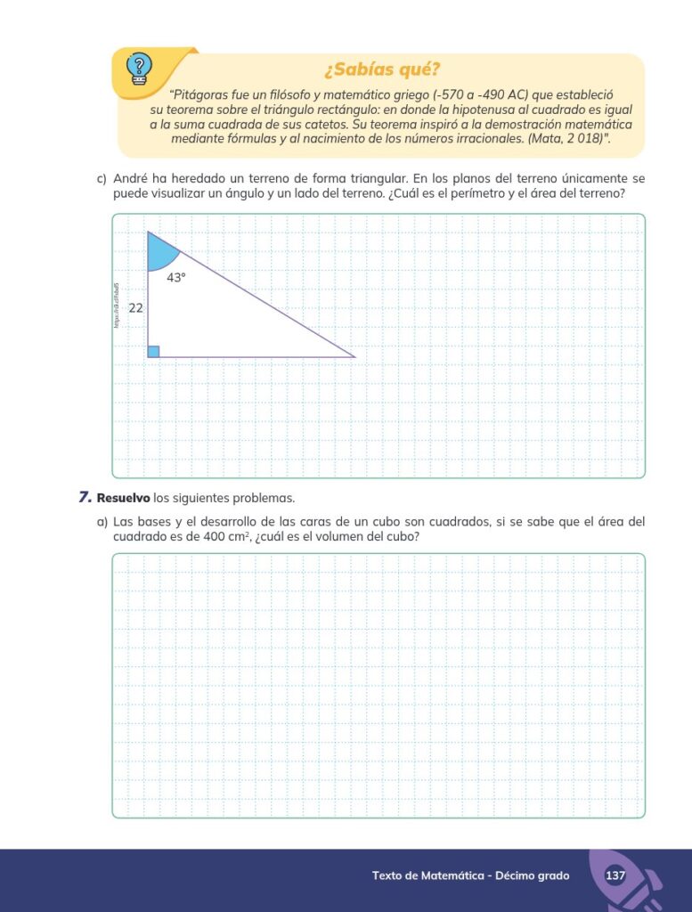MATEMÁTICA Educación General Básica - Subnivel Superior 10 D - Página 138 - Ejercicios Resuelto