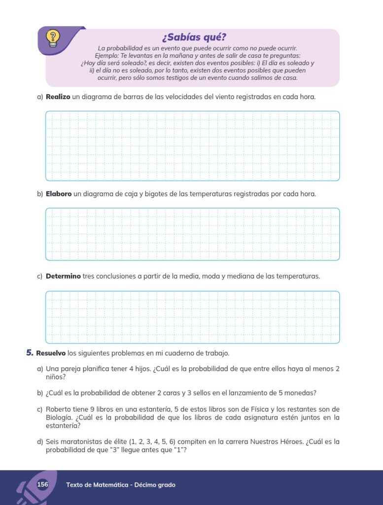 MATEMÁTICA Educación General Básica - Subnivel Superior 10 D - Página 157 - Ejercicios Resuelto