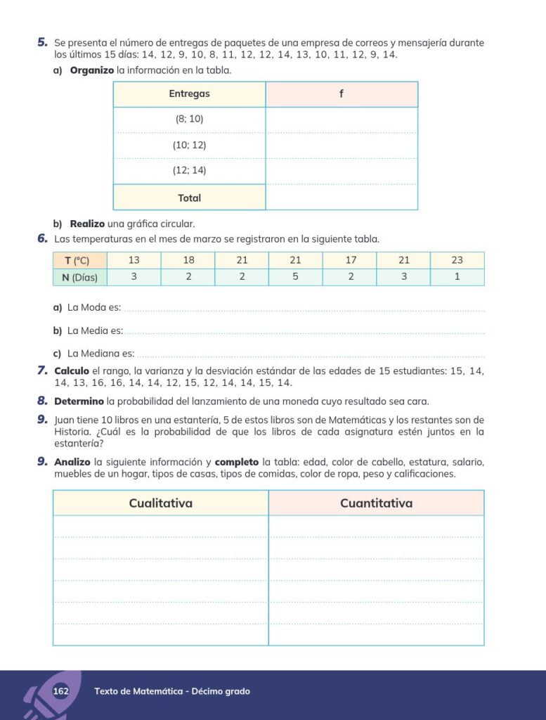 MATEMÁTICA Educación General Básica - Subnivel Superior 10 D - Página 163 - Ejercicios Resuelto