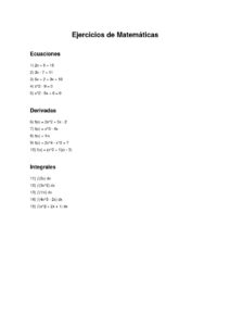 Libro Ejercicios de Matemáticas — Ecuaciones, Derivadas e Integrales – RESUELTO pdf