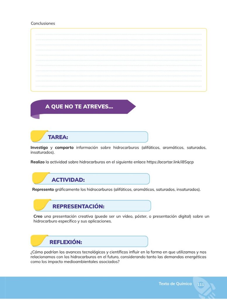 Química – Bachillerato General – 1 (Primero de Bachillerato) - Página 112 - Contenido informativo Resumido