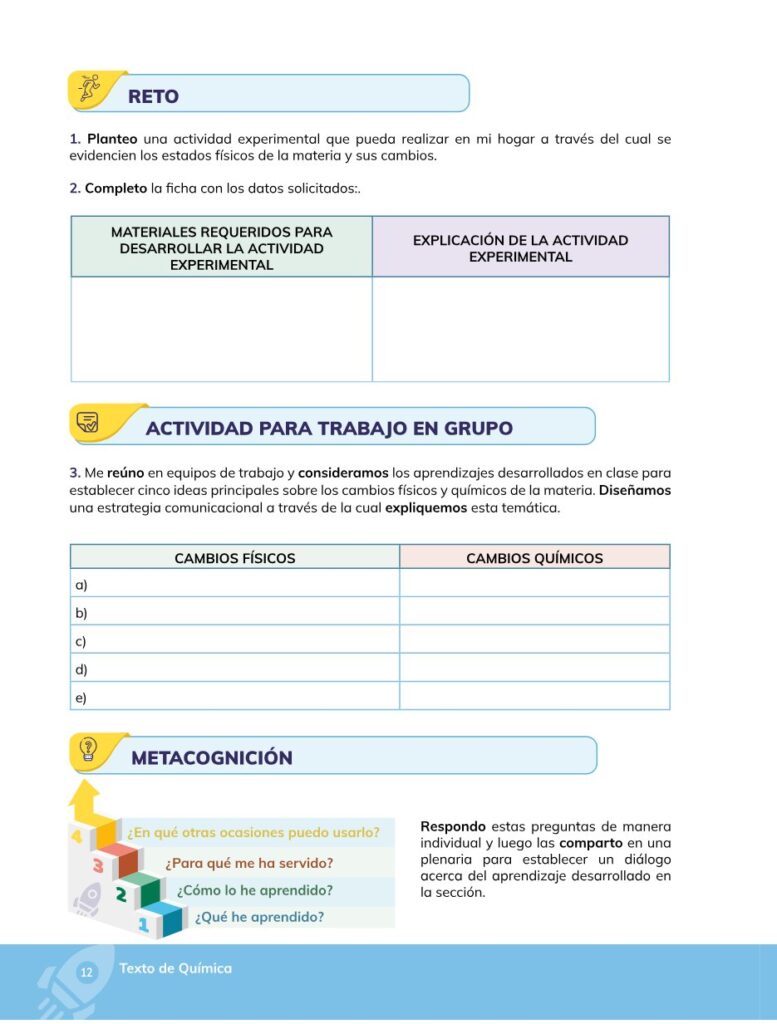 Química – Bachillerato General – 1 (Primero de Bachillerato) - Página 13 - Contenido informativo Resumido