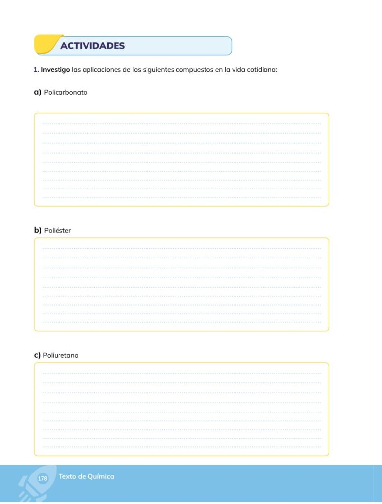 Química – Bachillerato General – 1 (Primero de Bachillerato) - Página 179 - Contenido informativo Resumido