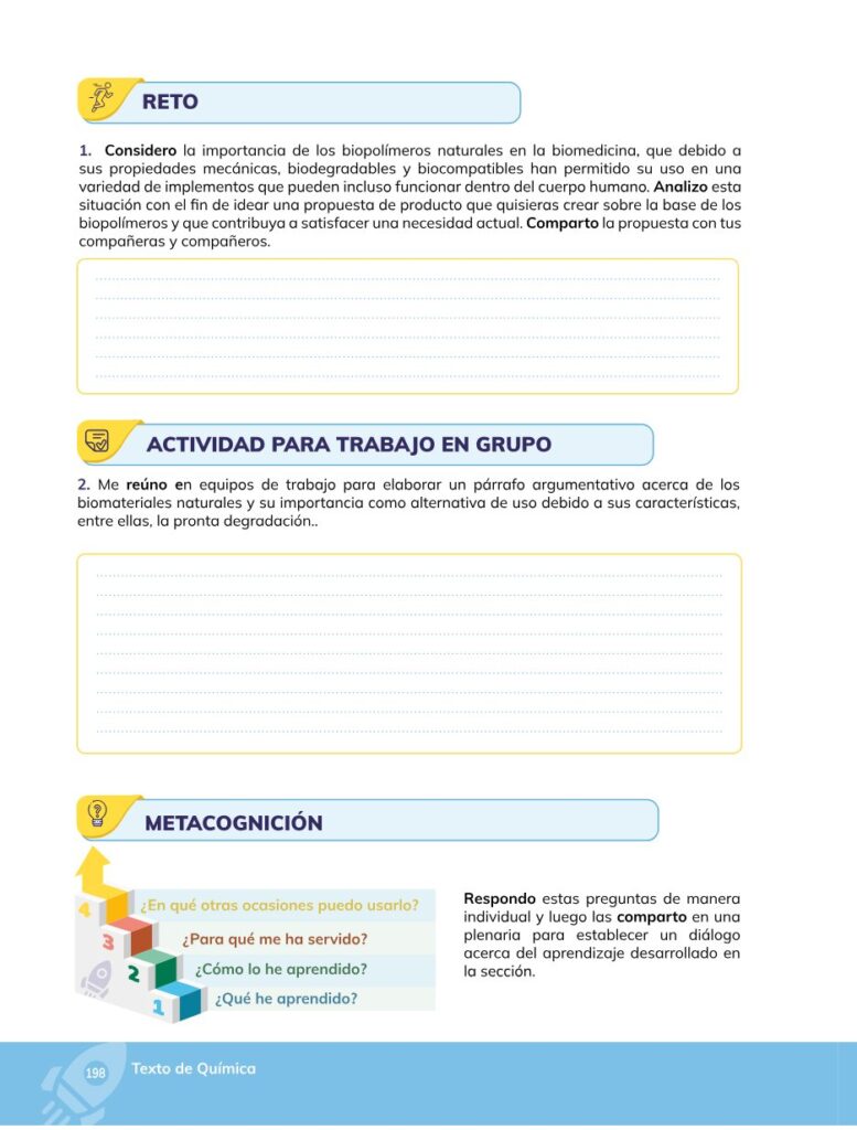 Química – Bachillerato General – 1 (Primero de Bachillerato) - Página 199 - Contenido informativo Resumido