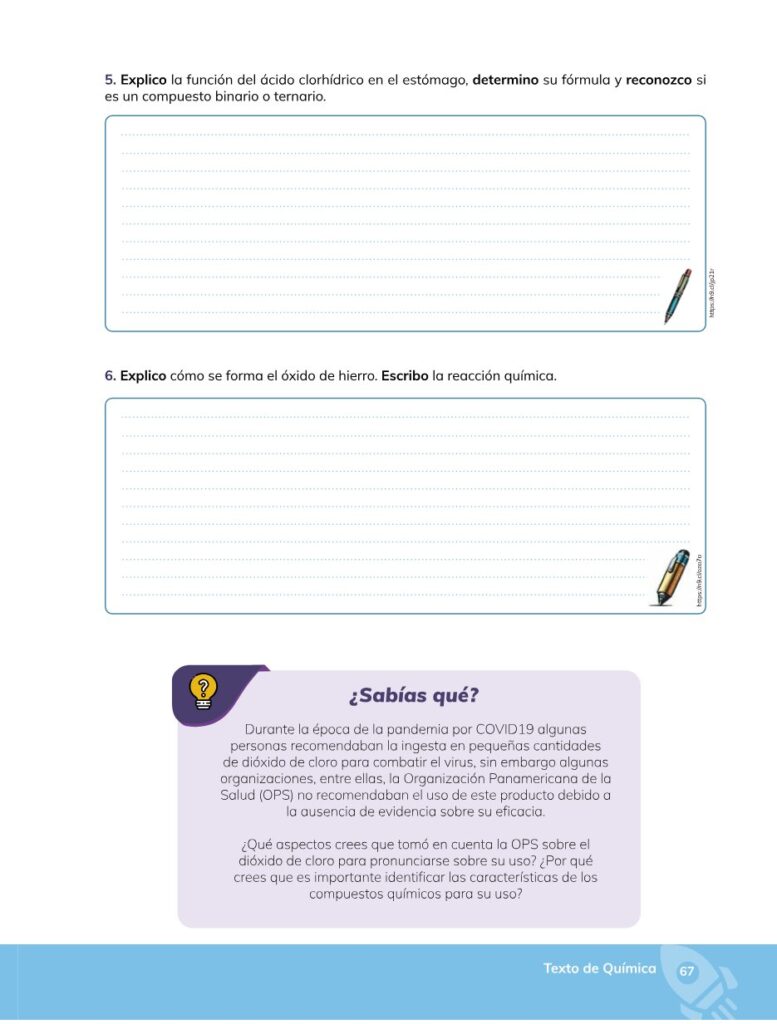 Química – Bachillerato General – 1 (Primero de Bachillerato) - Página 68 - Contenido informativo Resumido
