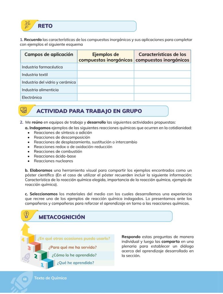 Química – Bachillerato General – 1 (Primero de Bachillerato) - Página 69 - Contenido informativo Resumido