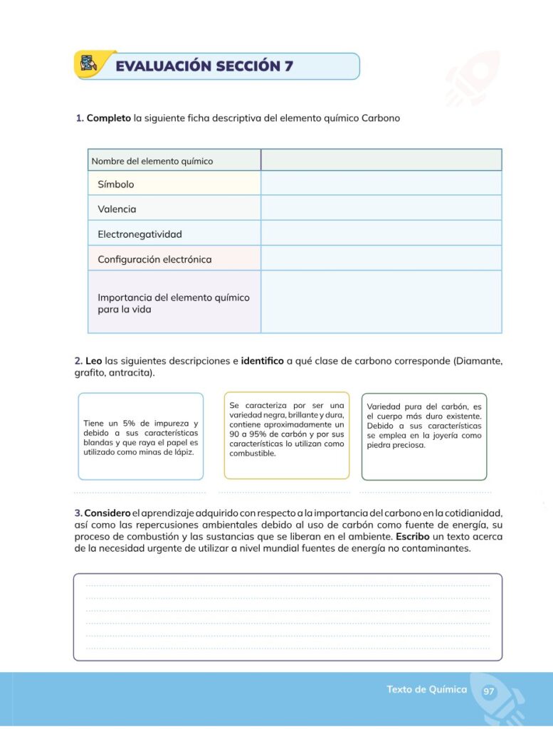 Química – Bachillerato General – 1 (Primero de Bachillerato) - Página 98 - Contenido informativo Resumido